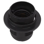 10Pcs E27 Light Base Socket Copper Core High Temperature Resistance E27 Light Holder Base with Lamp Sleeve for DIY Black