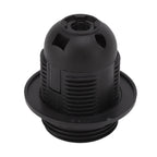 10Pcs E27 Light Base Socket Copper Core High Temperature Resistance E27 Light Holder Base with Lamp Sleeve for DIY Black