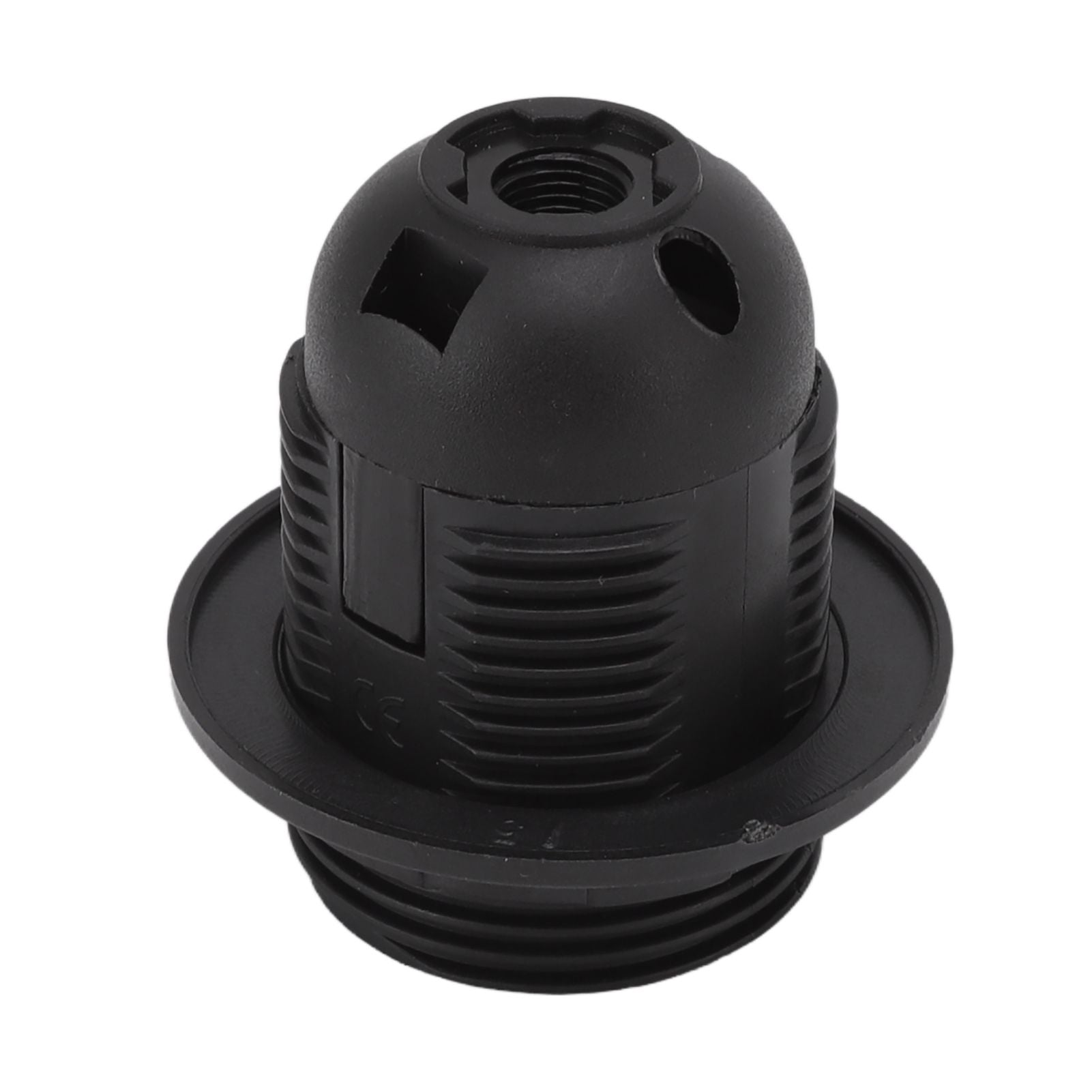 10Pcs E27 Light Base Socket Copper Core High Temperature Resistance E27 Light Holder Base with Lamp Sleeve for DIY Black