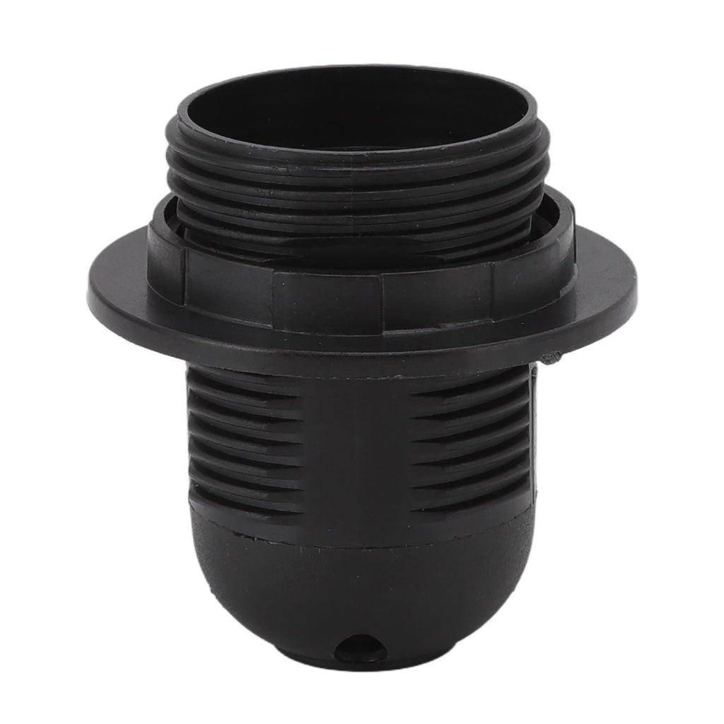 10Pcs E27 Light Base Socket Copper Core High Temperature Resistance E27 Light Holder Base with Lamp Sleeve for DIY Black