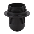 10Pcs E27 Light Base Socket Copper Core High Temperature Resistance E27 Light Holder Base with Lamp Sleeve for DIY Black