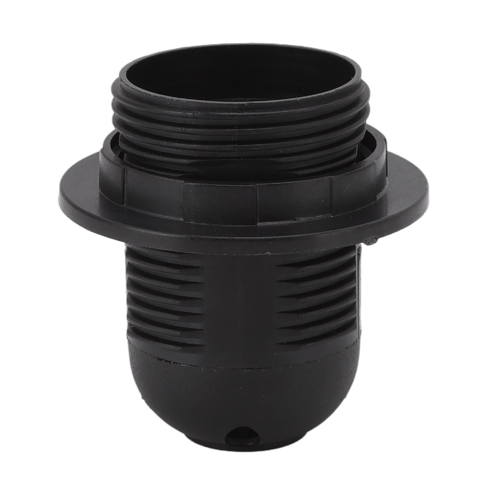 10Pcs E27 Light Base Socket Copper Core High Temperature Resistance E27 Light Holder Base with Lamp Sleeve for DIY Black