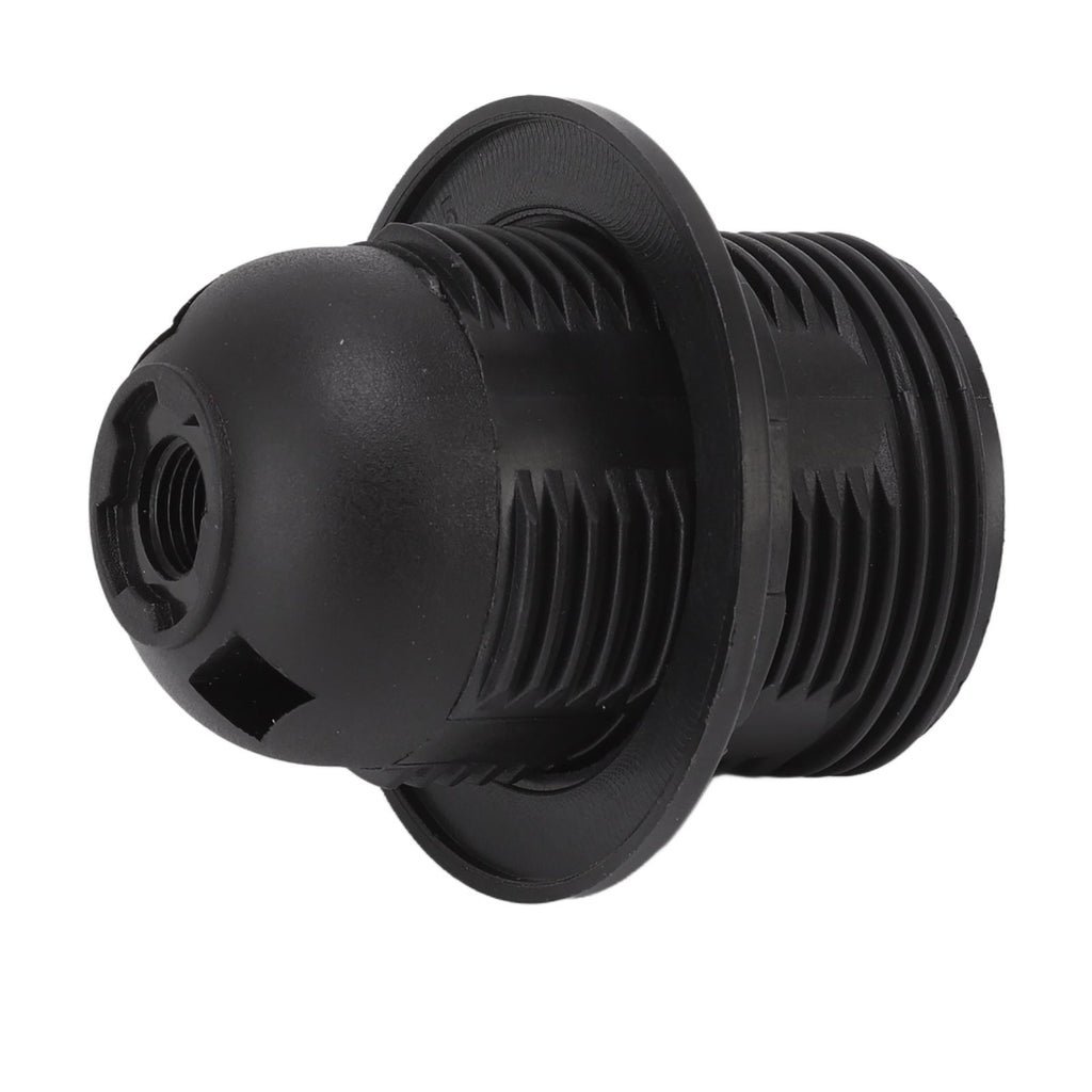 10Pcs E27 Light Base Socket Copper Core High Temperature Resistance E27 Light Holder Base with Lamp Sleeve for DIY Black