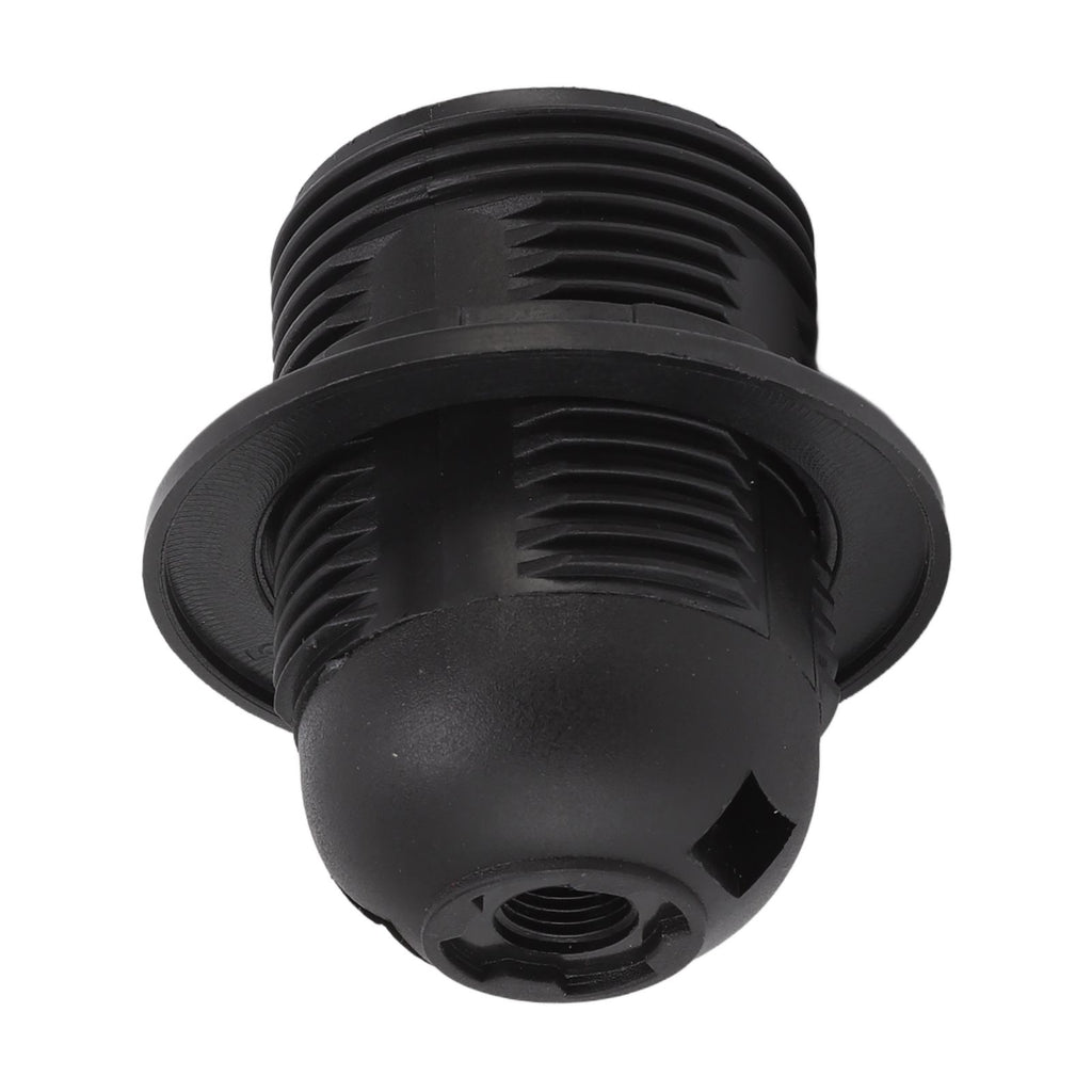 10Pcs E27 Light Base Socket Copper Core High Temperature Resistance E27 Light Holder Base with Lamp Sleeve for DIY Black