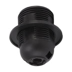 10Pcs E27 Light Base Socket Copper Core High Temperature Resistance E27 Light Holder Base with Lamp Sleeve for DIY Black