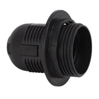 10Pcs E27 Light Base Socket Copper Core High Temperature Resistance E27 Light Holder Base with Lamp Sleeve for DIY Black