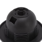10Pcs E27 Light Base Socket Copper Core High Temperature Resistance E27 Light Holder Base with Lamp Sleeve for DIY Black