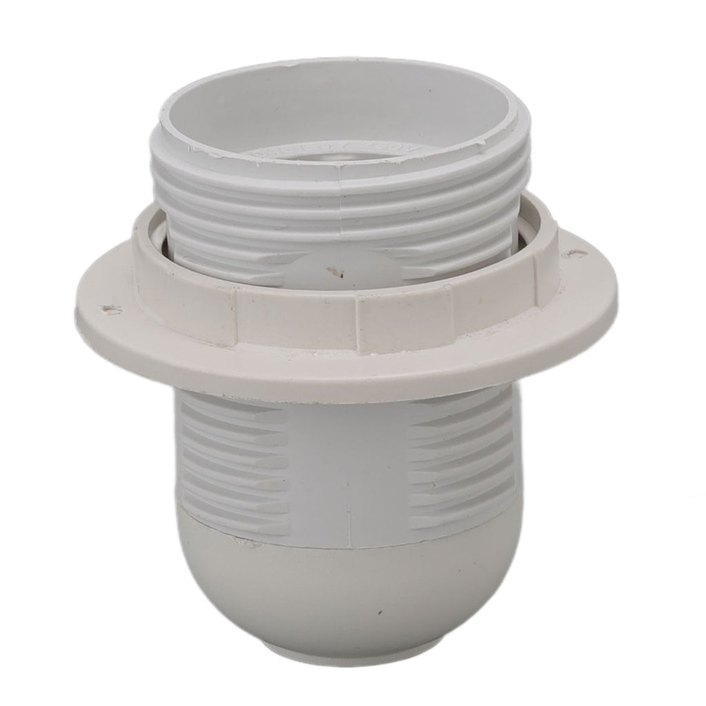 10Pcs E27 Light Base Socket Copper Core High Temperature Resistance E27 Light Holder Base with Lamp Sleeve for DIY White