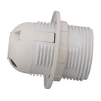 10Pcs E27 Light Base Socket Copper Core High Temperature Resistance E27 Light Holder Base with Lamp Sleeve for DIY White