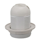 10Pcs E27 Light Base Socket Copper Core High Temperature Resistance E27 Light Holder Base with Lamp Sleeve for DIY White