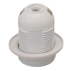 10Pcs E27 Light Base Socket Copper Core High Temperature Resistance E27 Light Holder Base with Lamp Sleeve for DIY White