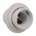10Pcs E27 Light Base Socket Copper Core High Temperature Resistance E27 Light Holder Base with Lamp Sleeve for DIY White
