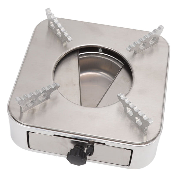 Alcohol Stove Stainless Steel Silver One Piece Design Drawer Structure Spirit Burner for Home Hiking