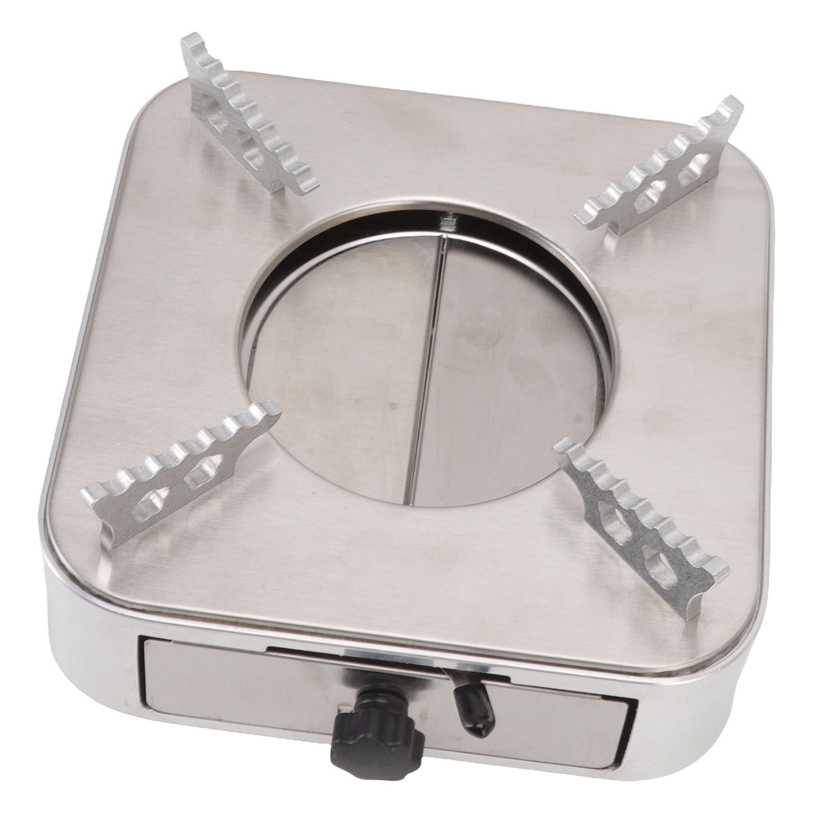 Alcohol Stove Stainless Steel Silver One Piece Design Drawer Structure Spirit Burner for Home Hiking