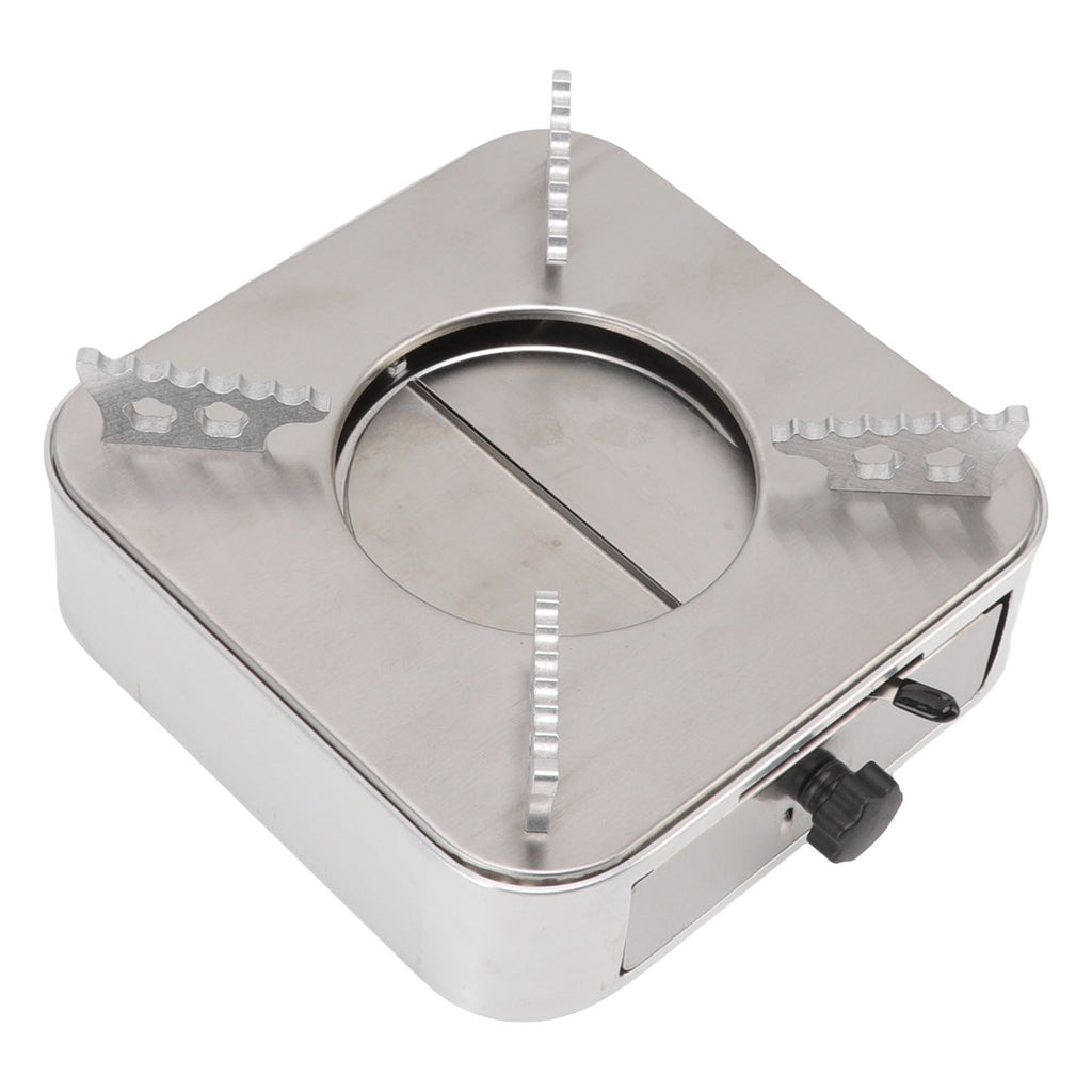 Alcohol Stove Stainless Steel Silver One Piece Design Drawer Structure Spirit Burner for Home Hiking