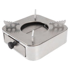 Alcohol Stove Stainless Steel Silver One Piece Design Drawer Structure Spirit Burner for Home Hiking