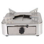 Alcohol Stove Stainless Steel Silver One Piece Design Drawer Structure Spirit Burner for Home Hiking