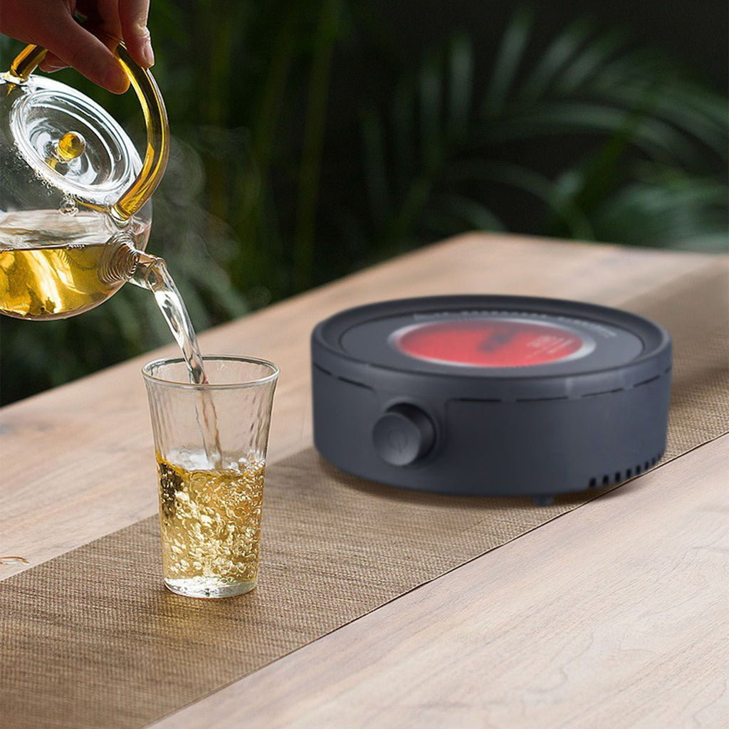 Silent Electric Tea Stove Small Ceramic Hot Plate for Boiling Water Making Coffee Knob Adjustment CN Plug