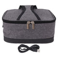 USB Heating Insulation Bag Portable Electric Heating Food Container Constant Temperature Heating Bag for Outdoor Light Gray