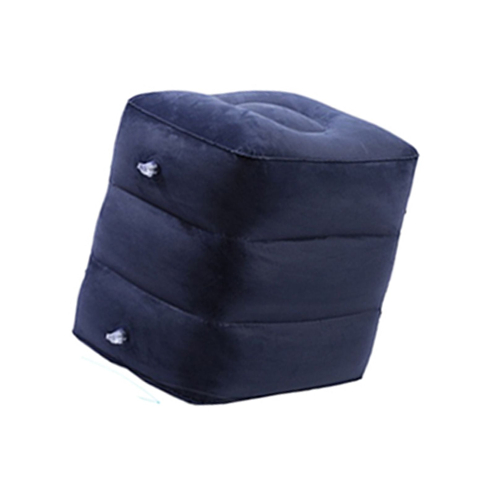 7pcs Inflatable Travel Foot Rest Pillow Height Adjustable 3 Layers Kids Airplane Bed for Airplane Car Bus Travel Navy Blue
