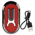 Mobile Phone Holder Stand Cigarette Lighter Rechargeable with Charging Cable Phone Ring Holder Red