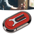 Mobile Phone Holder Stand Cigarette Lighter Rechargeable with Charging Cable Phone Ring Holder Red