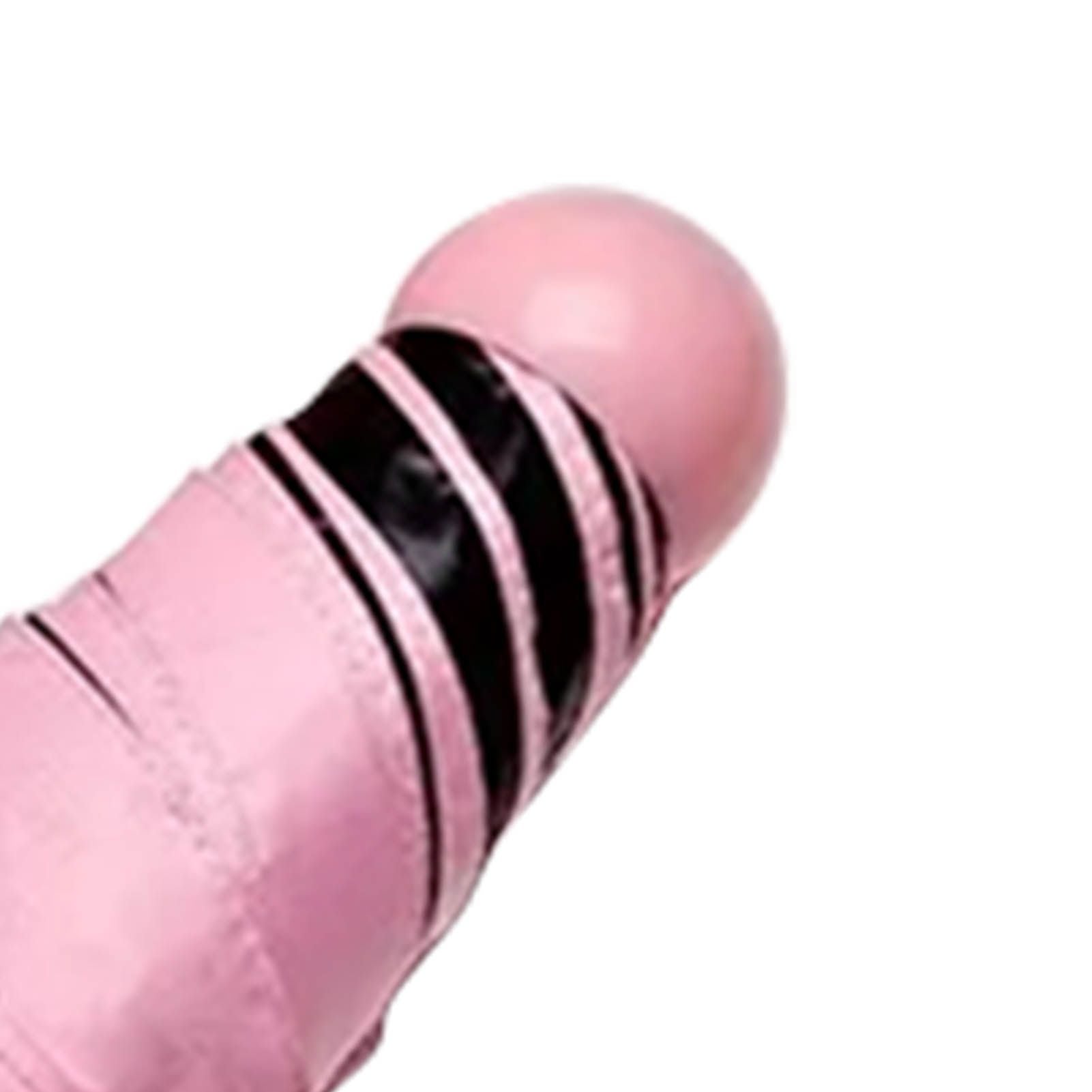 Pocket Umbrella Mini Compact Foldable Umbrella Pink for Sunny and Rainny Days 6 Umbrella Ribs