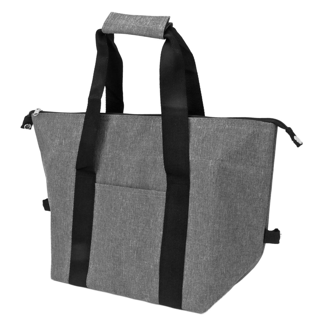 Camping Cooler Bag Leakproof Foldable Fresh Picnic Thermal Insulation Bag for Travel Work School Grey Large Size 20L