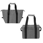 Camping Cooler Bag Leakproof Foldable Fresh Picnic Thermal Insulation Bag for Travel Work School Grey Large Size 20L