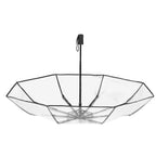 Compact Umbrella Black Transparent Automatic Design Sturdy Structure Travel Umbrella for Backpack Outing Outdoor