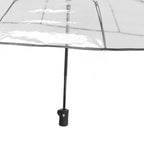 Compact Umbrella Black Transparent Automatic Design Sturdy Structure Travel Umbrella for Backpack Outing Outdoor