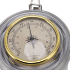 Cigar Jar Stainless Steel Silicone Ring with Hygrometer Waterproof Sealed Storage Jar for Home 96mmx103mm/3.8x4.1in