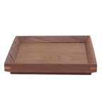Black Walnut Tray Simple Fashion Serving Tray Serve Tea Fruit Cheese Wine Or Meals Small Square