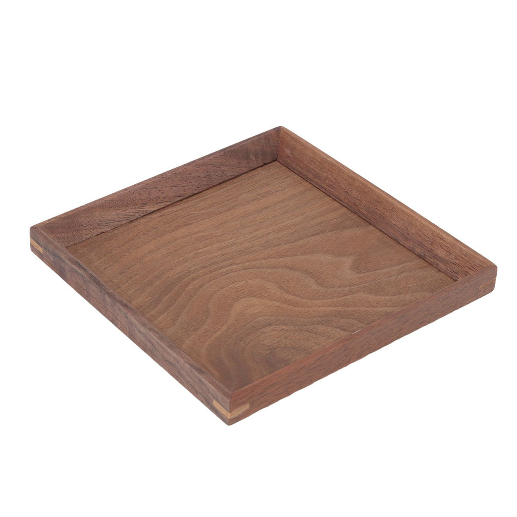 Black Walnut Tray Simple Fashion Serving Tray Serve Tea Fruit Cheese Wine Or Meals Small Square