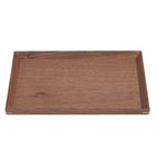 Black Walnut Tray Simple Fashion Serving Tray Serve Tea Fruit Cheese Wine Or Meals Small Rectangle