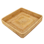 Rattan Tray Tabletop Organization Hand Woven Snack Storage Basket Multifunctional Serving Tray M