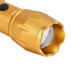 Electric Lighter Waterproof Windproof Aluminum Alloy Portable Lighter with Flashlight 3.7v Gold