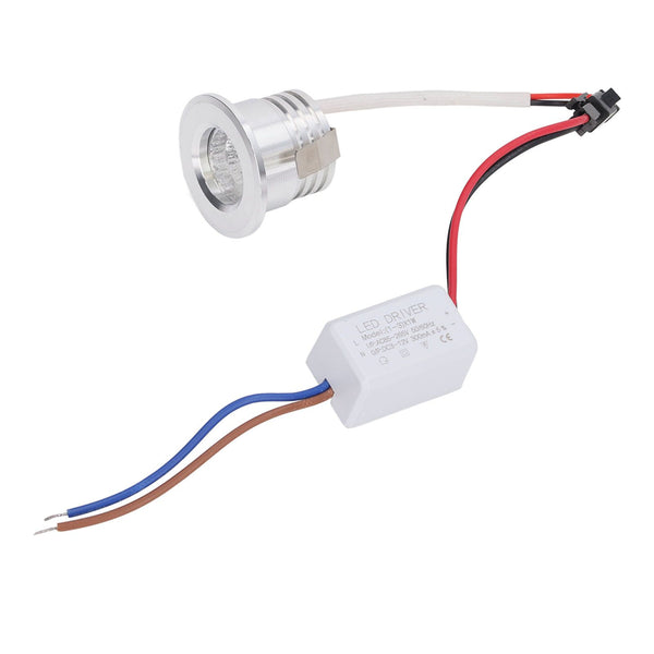 Mini Recessed COB Spotlight Stable Heat Dissipation LED Recessed Ceiling Spotlight 3W Silver Lamp Body AC85‑265V Natural Light 4000K