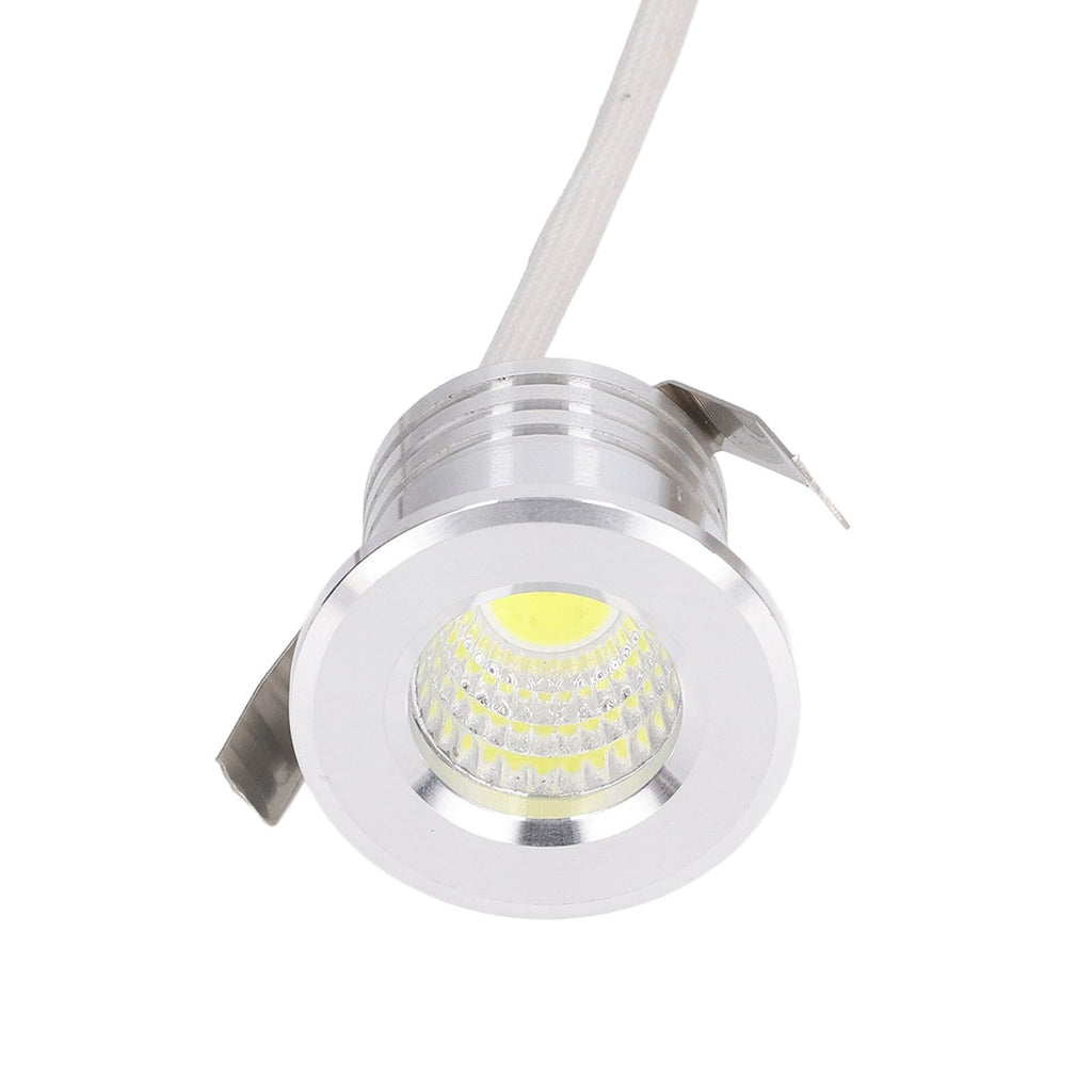 Mini Recessed COB Spotlight Stable Heat Dissipation LED Recessed Ceiling Spotlight 3W Silver Lamp Body AC85‑265V Natural Light 4000K