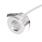 Mini Recessed COB Spotlight Stable Heat Dissipation LED Recessed Ceiling Spotlight 3W Silver Lamp Body AC85‑265V Natural Light 4000K