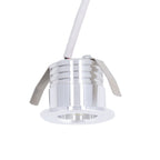 Mini Recessed COB Spotlight Stable Heat Dissipation LED Recessed Ceiling Spotlight 3W Silver Lamp Body AC85‑265V Natural Light 4000K
