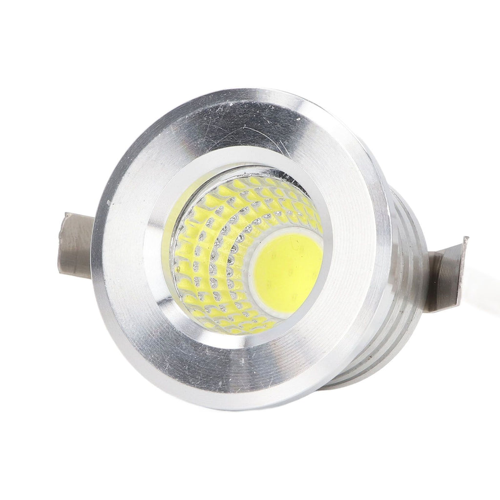 Mini Recessed COB Spotlight Stable Heat Dissipation LED Recessed Ceiling Spotlight 3W Silver Lamp Body AC85‑265V Natural Light 4000K
