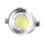 Mini Recessed COB Spotlight Stable Heat Dissipation LED Recessed Ceiling Spotlight 3W Silver Lamp Body AC85‑265V Natural Light 4000K