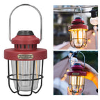 Camping Lantern Retro USB Charging 3 Light Modes IPX4 Waterproof Camping Lights for Outdoor Red