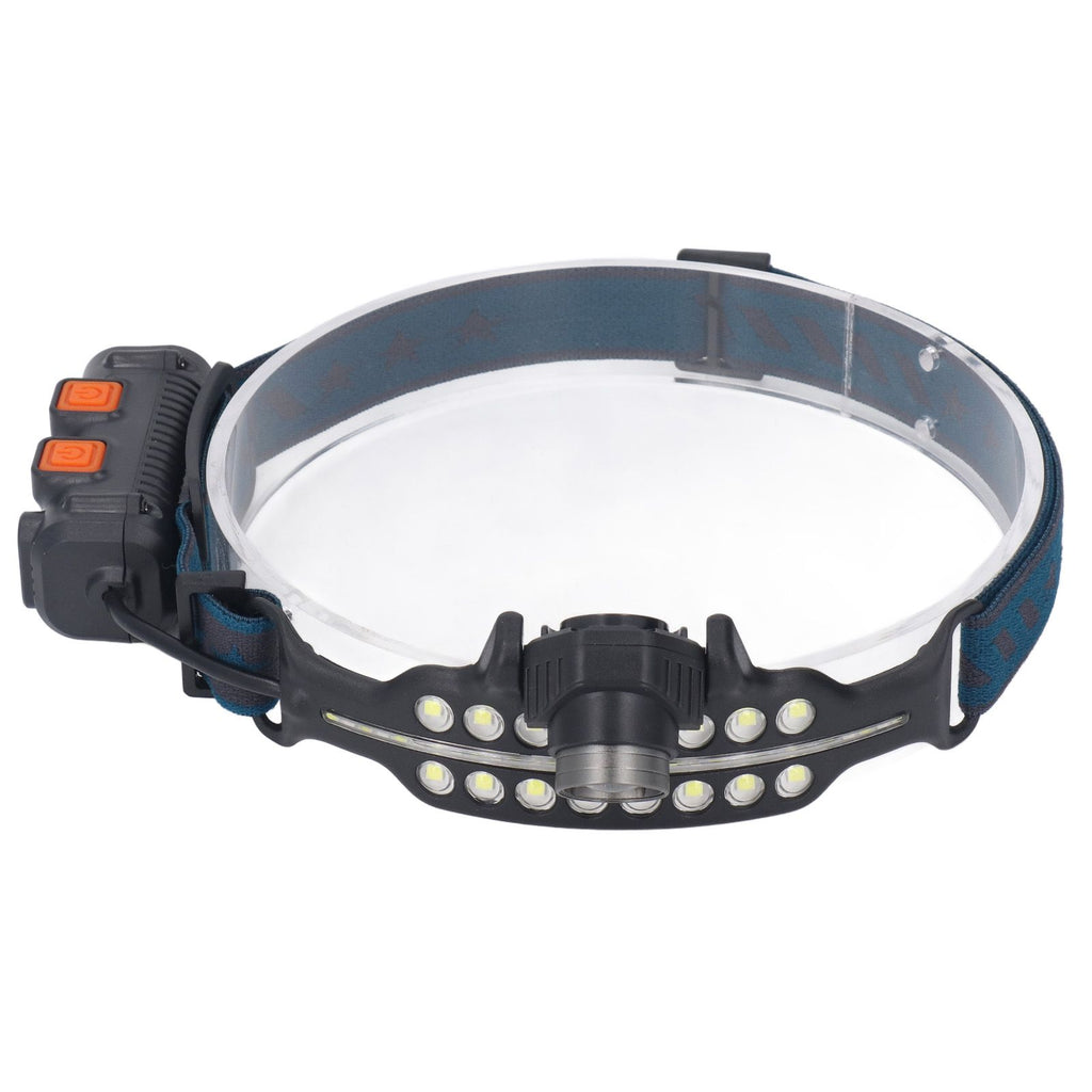 LED Headlamp Induction Type C Charging Red LED Warning Adjustable Head Flashlight for Work Camping