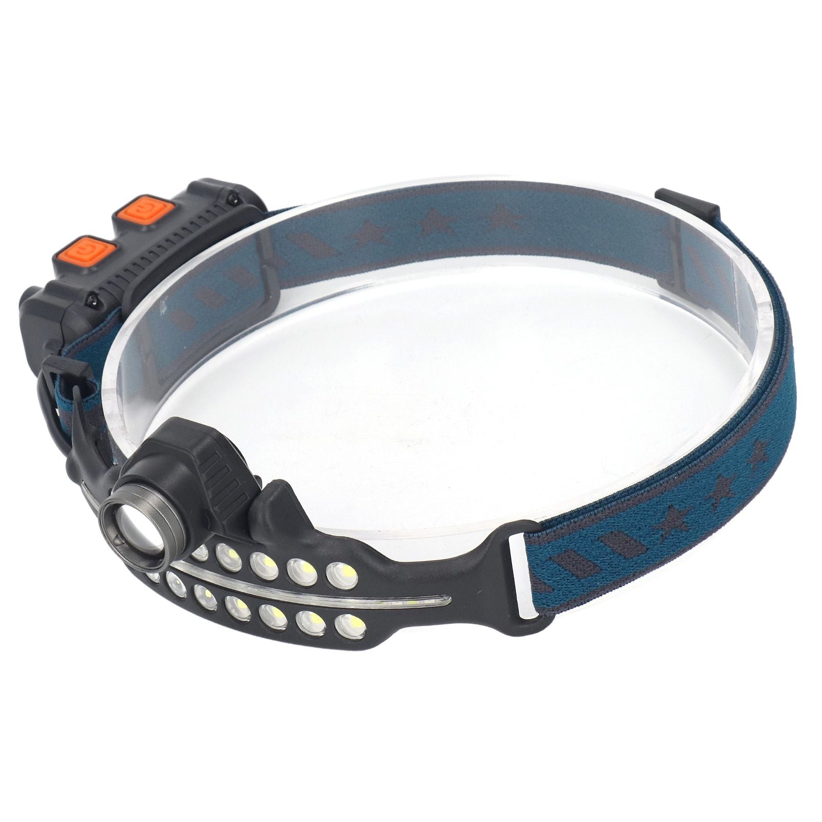 LED Headlamp Induction Type C Charging Red LED Warning Adjustable Head Flashlight for Work Camping