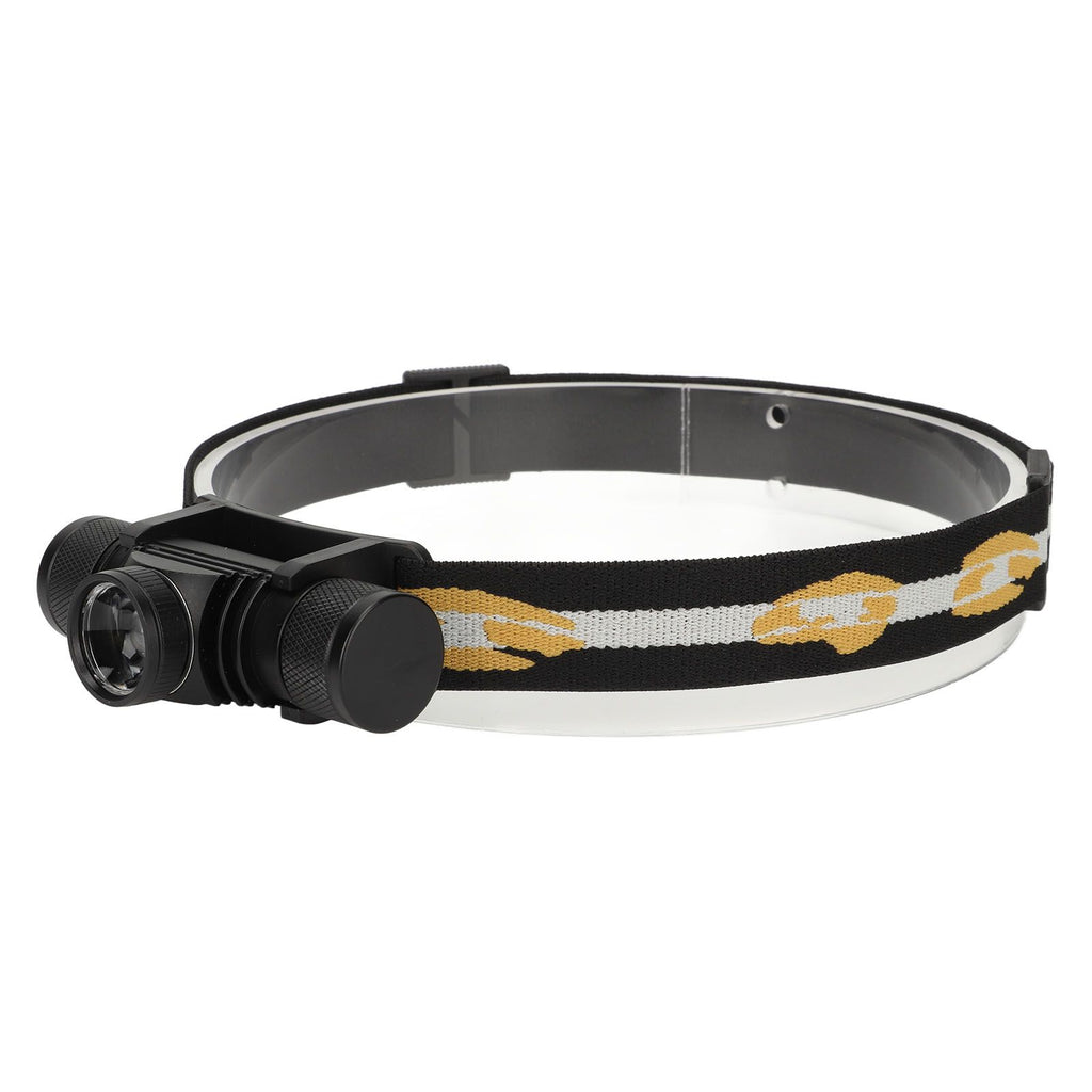 Rechargeable Head Lamps with 6 Gear Rotary Zoom Waterproof Headlight for Adventure Hiking