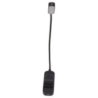 Book Light USB Rechargeable Blocking Reading Clip On Lamp 3 Brightness Stepless Dimming 8 LED Eye Care Sleep Aid Black