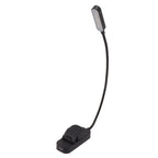 Book Light USB Rechargeable Blocking Reading Clip On Lamp 3 Brightness Stepless Dimming 8 LED Eye Care Sleep Aid Black