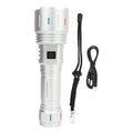 LED Flashlight 10000 Luminous Flux 5 Modes USB Type C Charge Waterproof Camping Flashlight for Hiking Travel Emergency